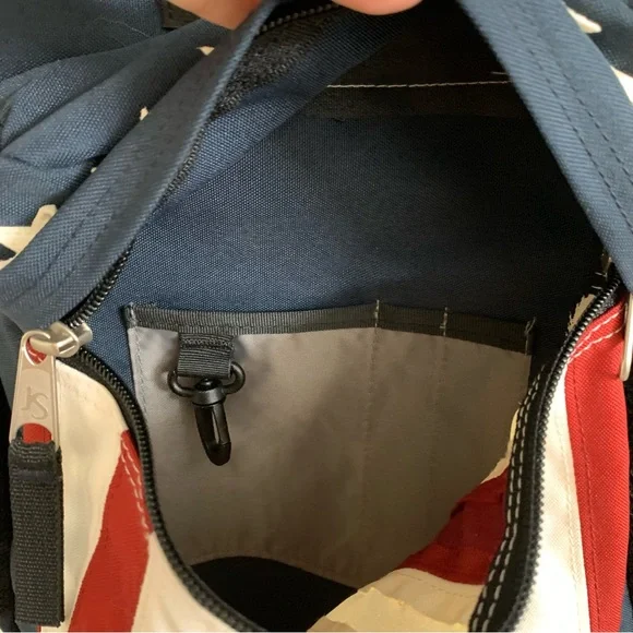 JanSport American Flag Motif Backpack JS 67 embroidered RARE - Picture 4 of 8